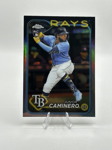 2024 Topps Chrome Junior Caminero Rookie REFRACTOR Tampa Rays RC #213