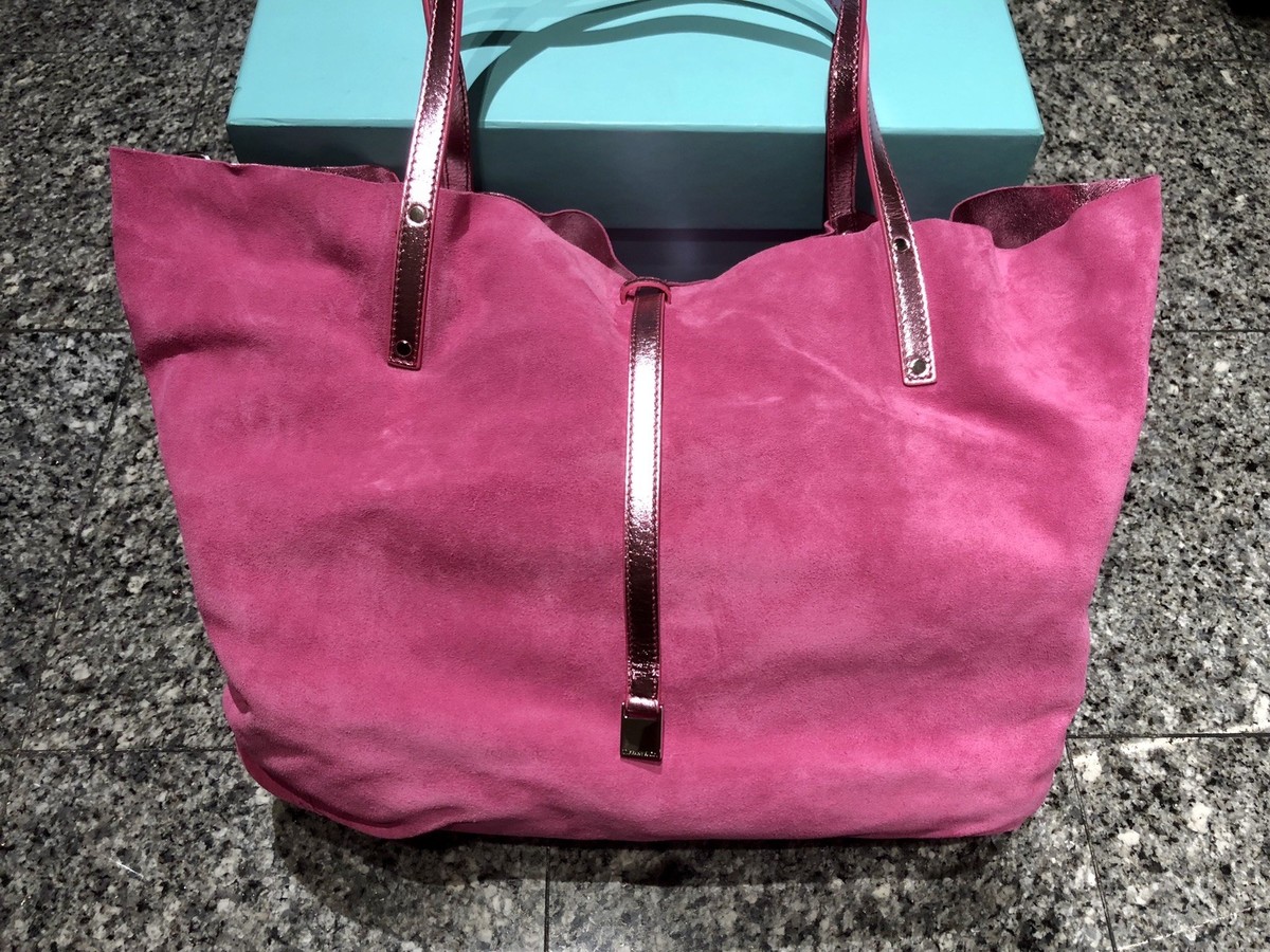 Tiffany & Co Pink Leather/Suede 2 Way Reversible Tote Bag | eBay