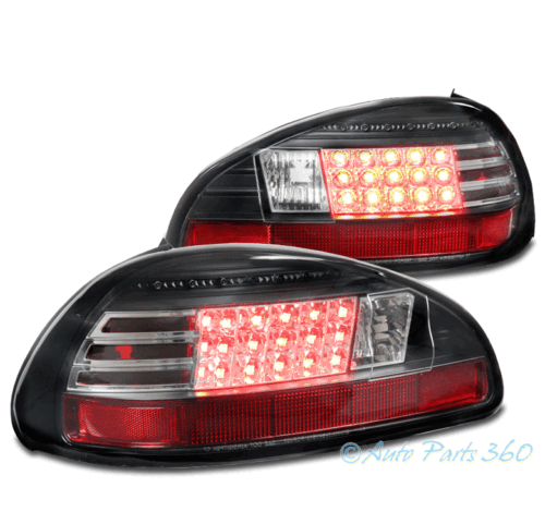 For 97-03 Pontiac Grand Prix GT GTP SE LED Tail Brake Lights Rear Lamp Black L+R