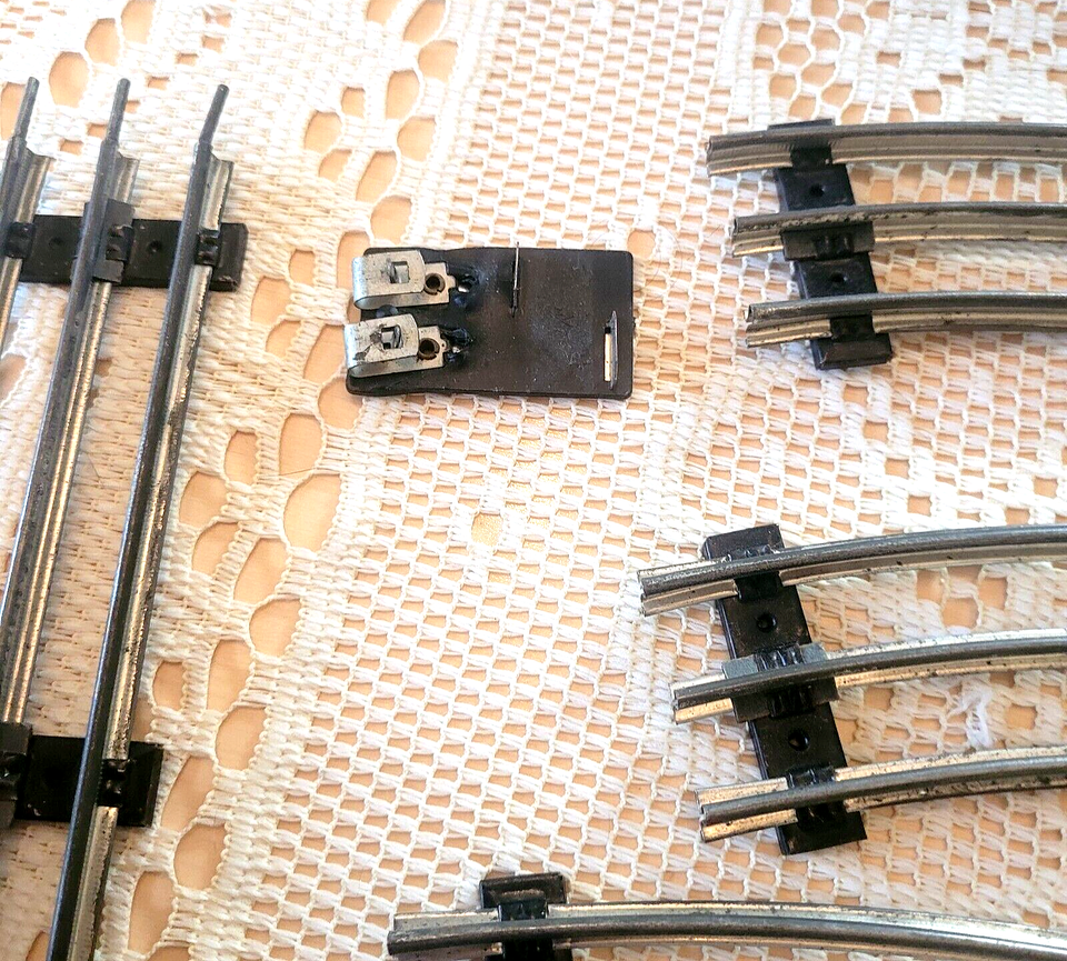 11pcs Marx Train Track Oval Set Power Connector 3 Rail With Pins Curves ...