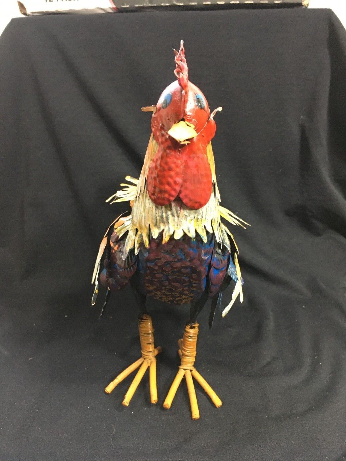 Metal Rooster Outdoor Decor multicolor EUC eBay