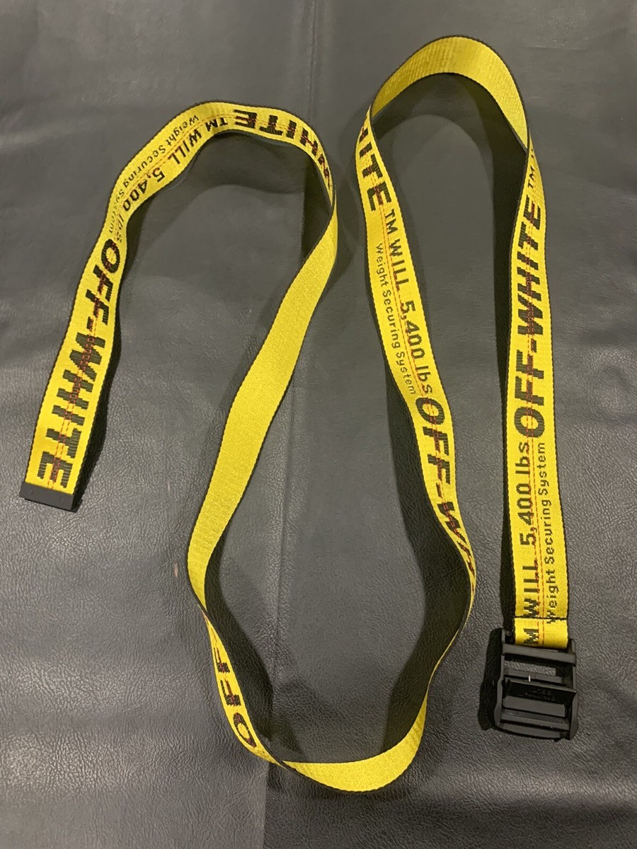 Off-White Nylon Industrial Yellow Belt - Used 2x - 100
