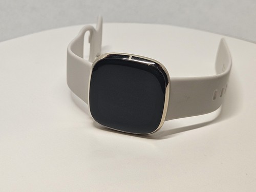 NEW Fitbit Sense Advanced Health Watch - Lunar White/ Soft Gold - Picture 2 of 8