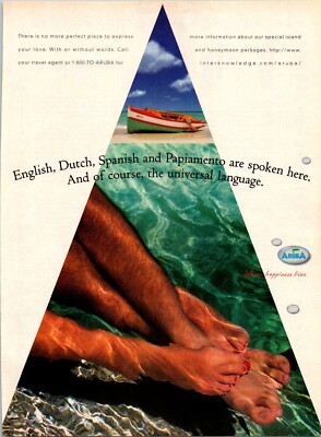 Aruba Where happiness lives Original Vintage Print Ad