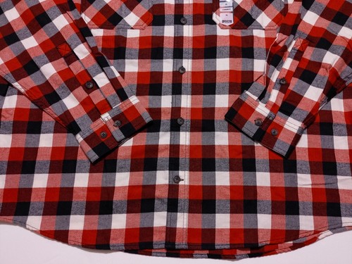 DULUTH TRADING Co. 40 Körnung Langarm Flanell Arbeitshemd rot kariert XXL 2XL ~NEU - Bild 7 von 9