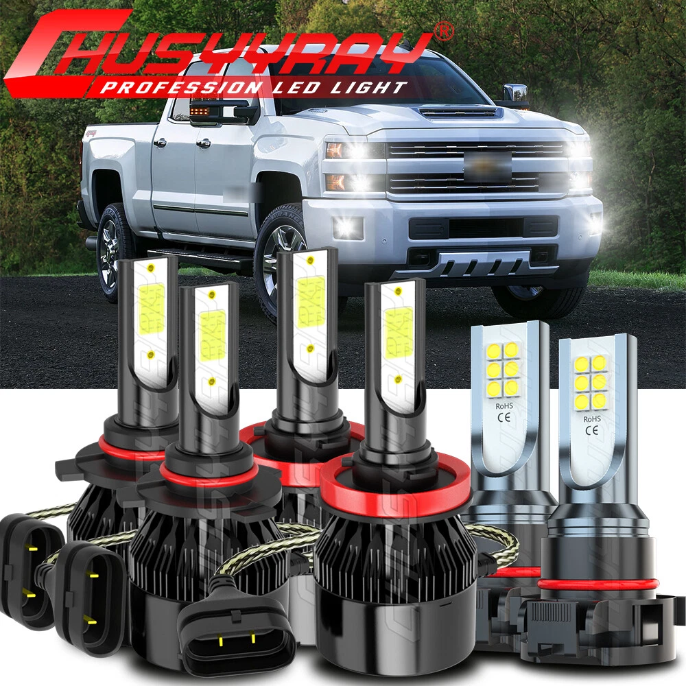 For 2007 2013 Chevy Silverado 1500 2500HD 3500HD LED Headlights