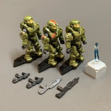 4 New MEGA Construx Halo Bloks Red TEAM WARTHOG RESCUE SERINA ai Figures HHC38 E