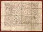 Vintage Map Of Derby, 1932 Post WW2, Military Edition, Cloth Backed