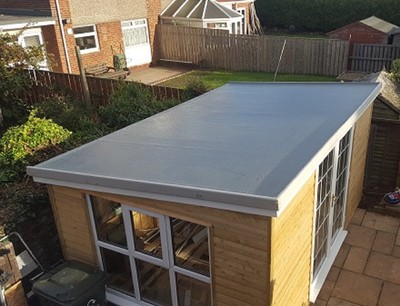 600grm Fibreglass Roofing kit No Tools Provided Dark Grey Foot Traffic
