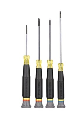 Klein Tools 85615 Precision Screwdriver Set, Slotted & Phillips, 4 Pc