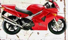 Honda VFR800FI 2000 Aged Vintage Photo Print A4 Retro poster