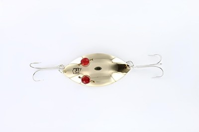 Dardevle Eye Wiggler Brass Back Fishing Spoons Red 3 inch 1 Oz Functional Lure