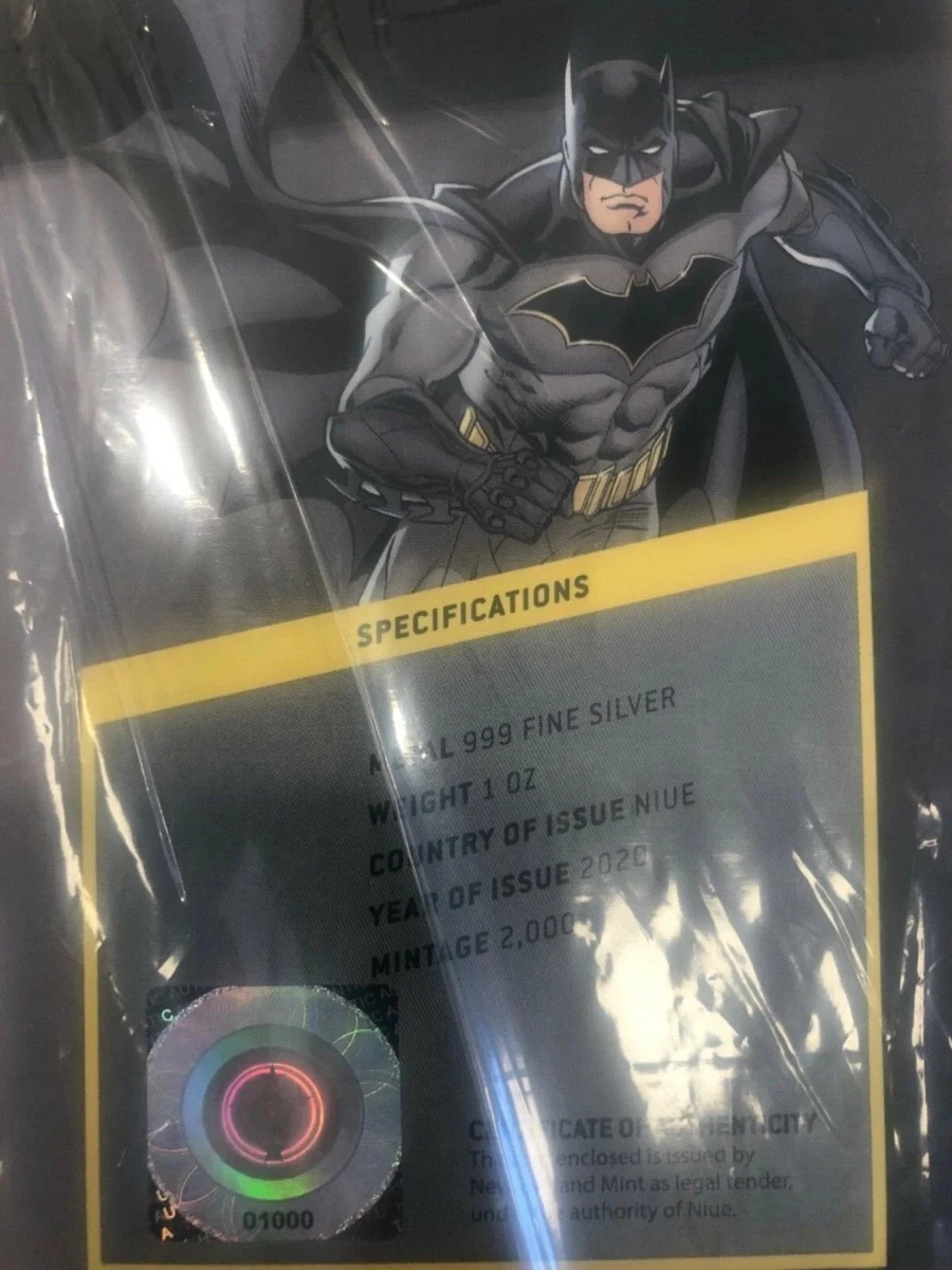 Chibi 2020 - Chibi Batman - moneda de plata - 1 oz -!!! ¡CERTIFICADO 1000/2000!!