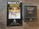 Atari 2600 Game Program 1978 Breakout CX-2622 with Manual - Good Condition