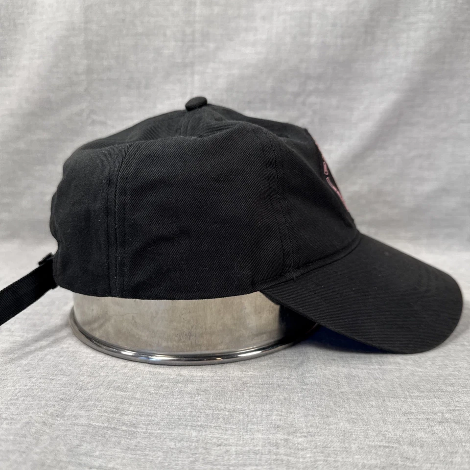 Polo Ralph Lauren Pink Pony Twill Baseball Cap - Black Pink Ladies Fit - Image 3 of 4