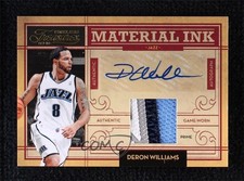 2009-10 Timeless Treasures Material Ink Prime 12/25 Deron Williams #7 Auto 2d0
