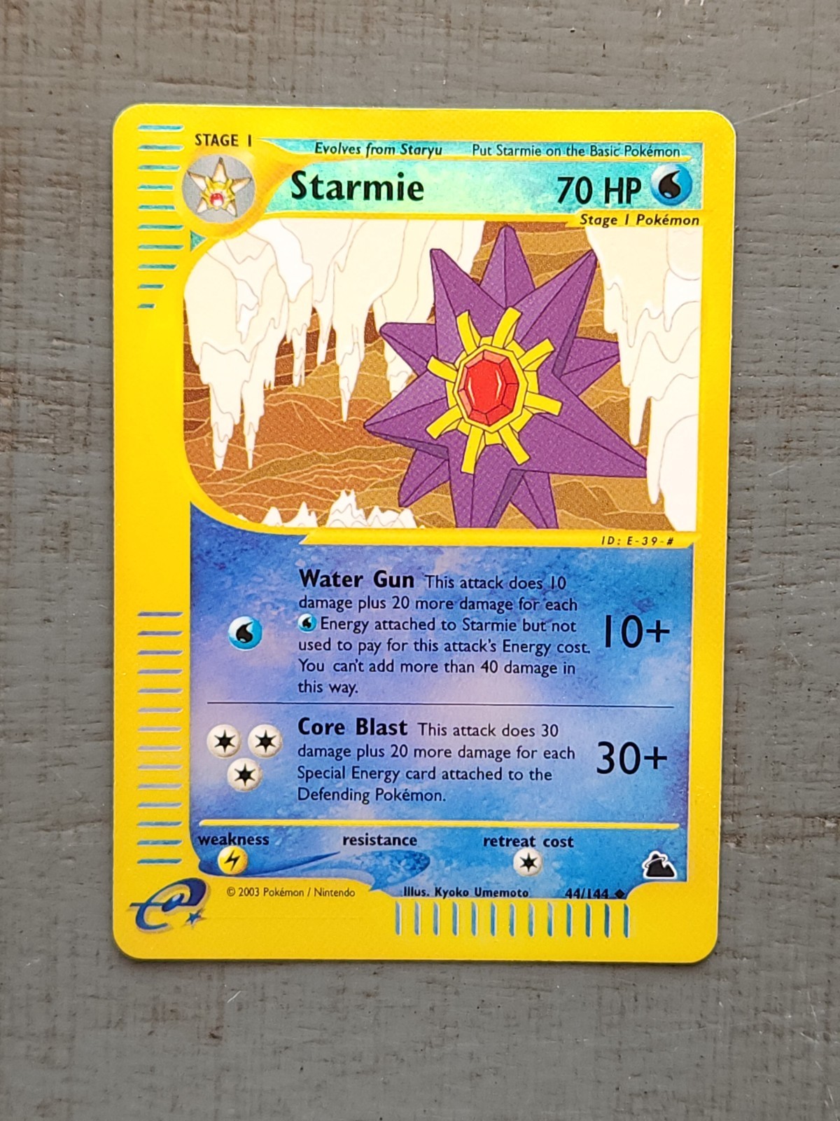 Starmie [Reverse Holo] 44/144 Pokemon Skyridge WOTC Vtg Tcg Play Card Game 
