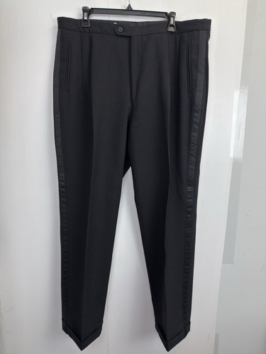 Glencarlyn Mens Tuxedo Suit 44R Double Breasted Jacket 38X32 Pants Wool Classic - Picture 3 of 16