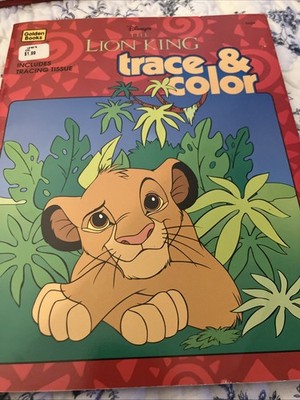Disney s THE LION KING TRACE & COLOR GOLDEN BOOKS 1994 Western Publishing (b15