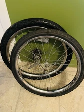 Vintage Huffy BMX Road Thunder 70s Wheel Set With Tires 20" Coaster Brake