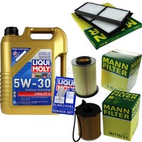 Mann Inspektionspaket 5L Liqui Moly Longlife III 5W-30 FüR Mazda 3 1.6 MZR-CD