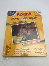 Kodak Glossy Inkjet Glossy  Photo Paper 8.5x11  New Sealed 75 Sheets