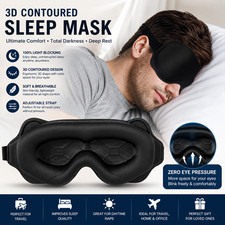 Sleep Eye Mask 3D for Side Sleeper Men Women, Zero Eye Pressure Relax Rest MaskV