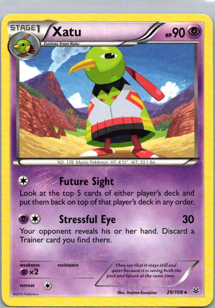 Pokemon Xatu 29/108 Roaring Skies NM