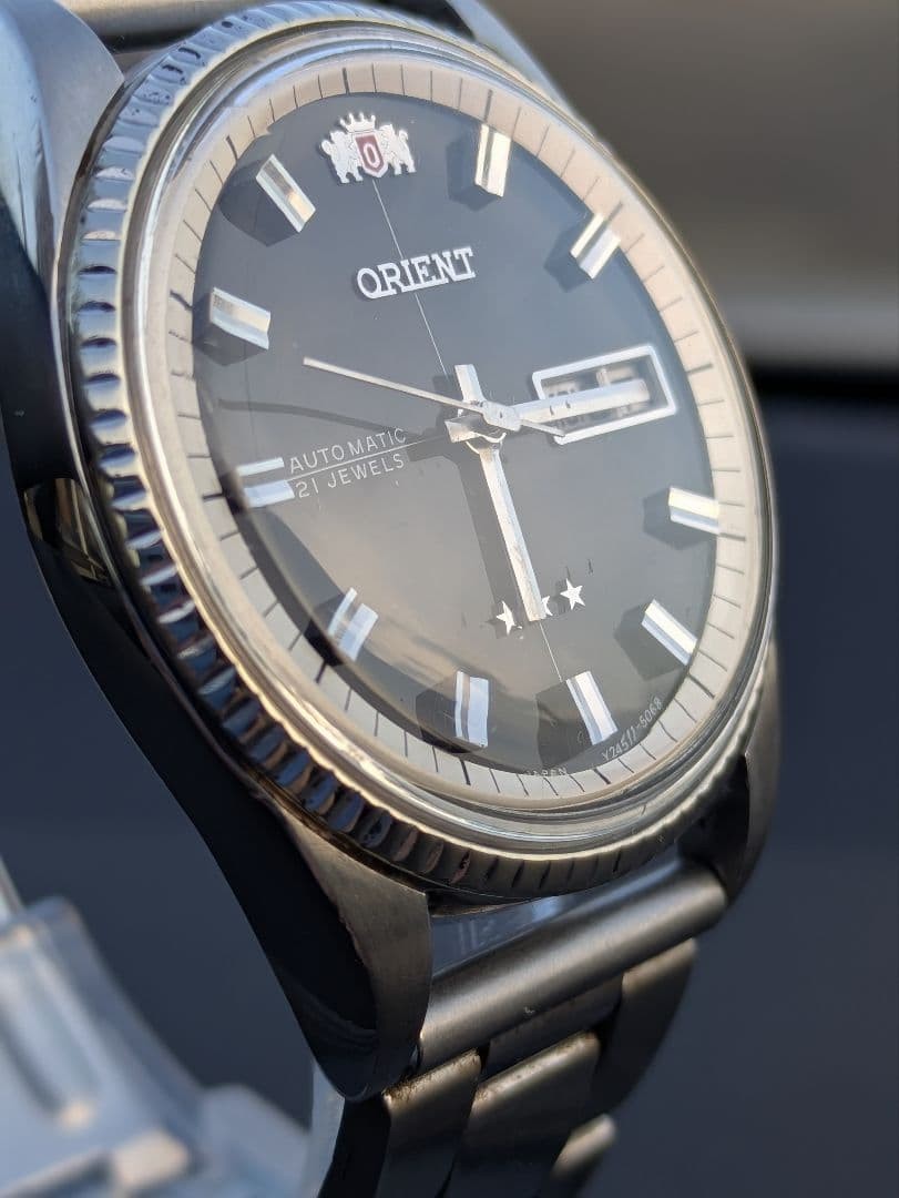 ORIENT automatic winding watch black working cond… - image 13