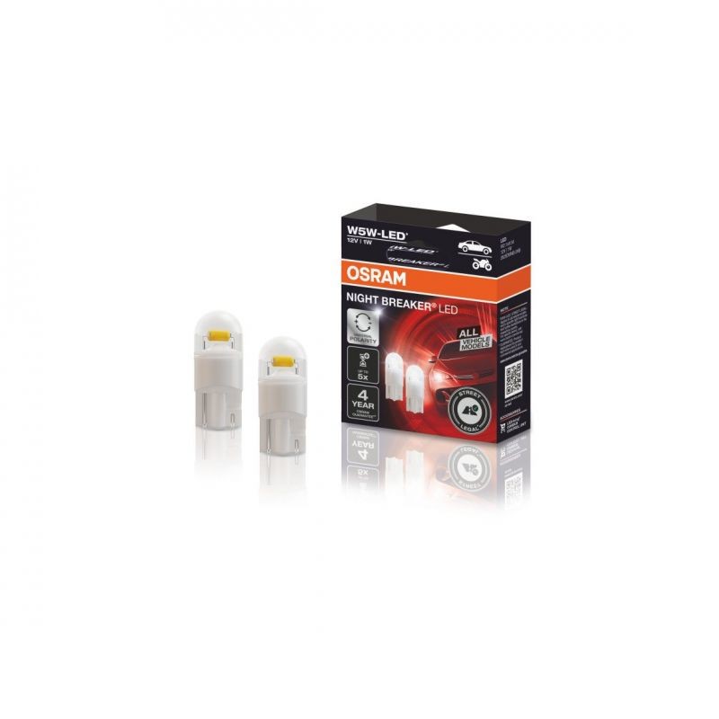 NIGHT BREAKER LED W5W Osram kit de 2 veilleuses 12V haute luminosité anti-erreur pour habitacle