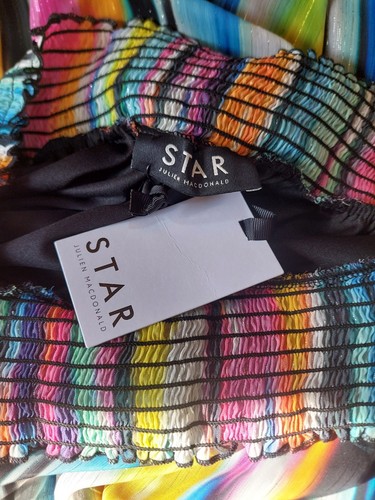 Gorgeous Julien Macdonald Dress Size 16 Rainbow Classic Wedding Ascot Cruise - Picture 4 of 6