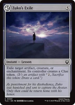 Zuko's Exile TLA 3 Normal English NM - MTG