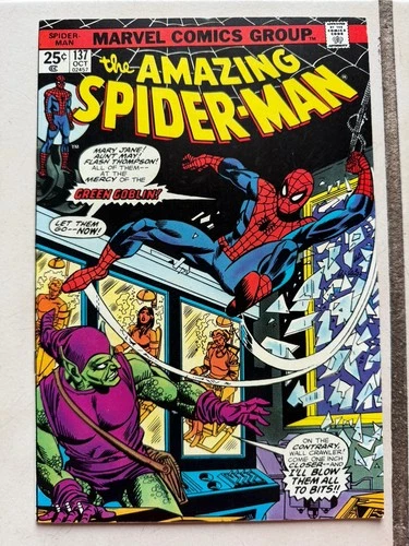Amazing Spider-Man 137 Marvel 2nd App Harry Osborne as Green Goblin 1974 VF+