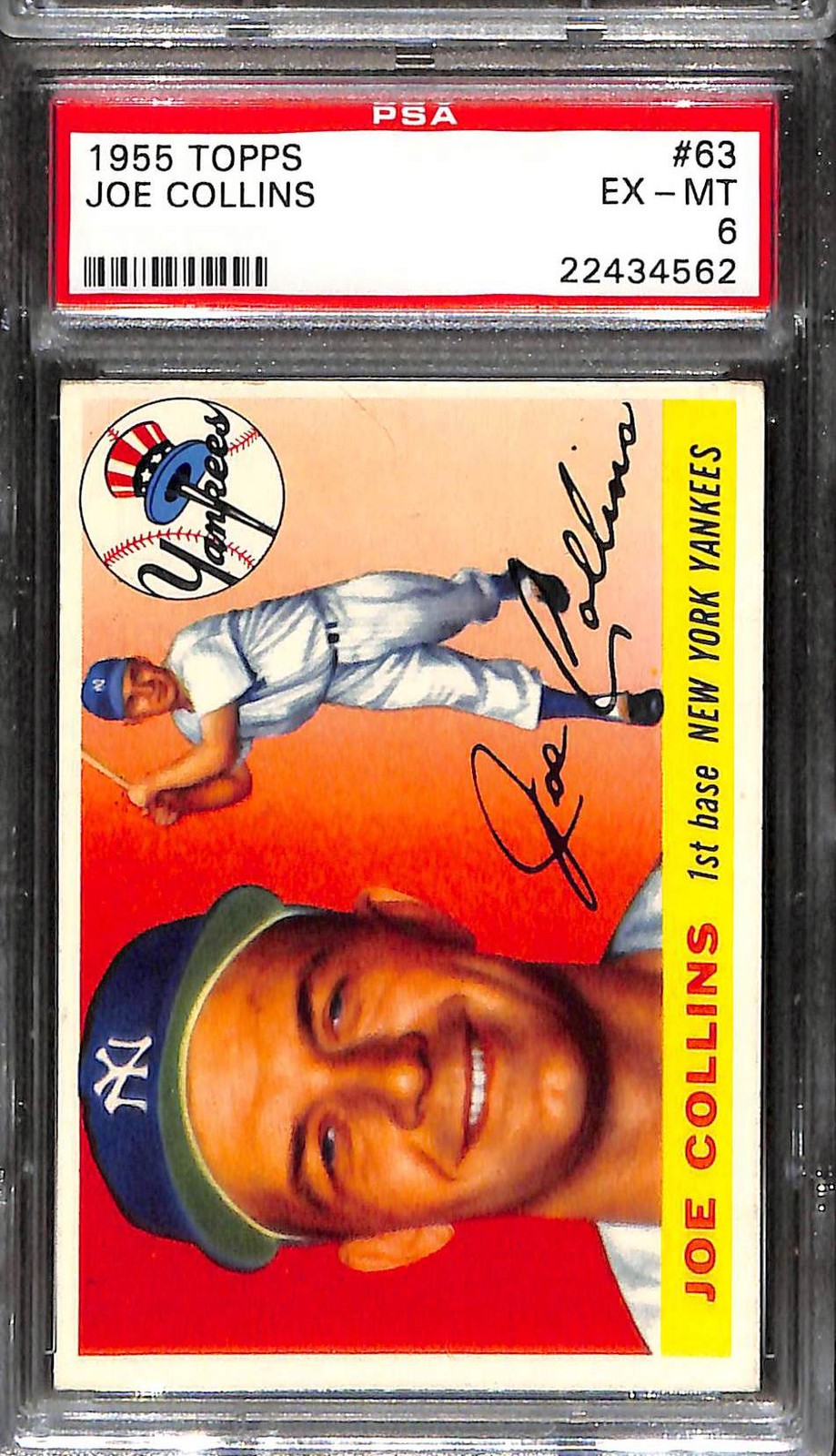 1955 TOPPS #63 JOE COLLINS PSA 6 EX-MT 22434562