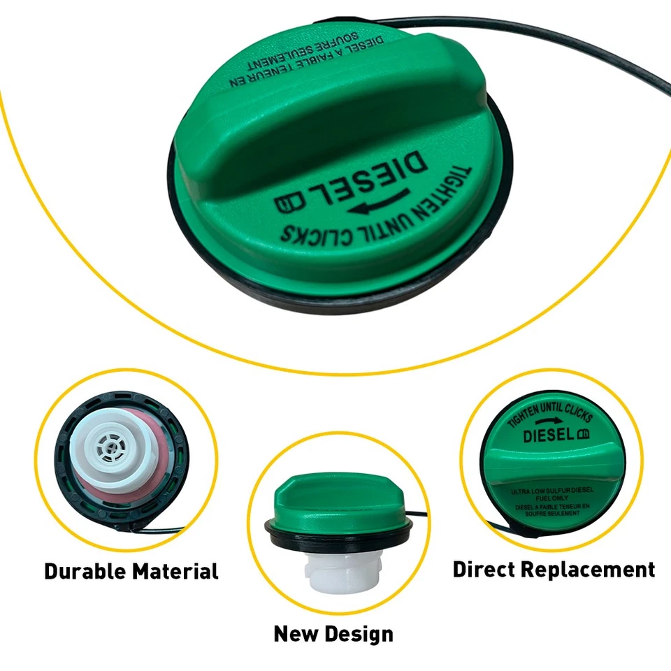 8C3Z-9030-C FC1068 Fuel Tank Gas Cap Cover Green For Ford F250 F350 Super Duty - Image 3 of 4