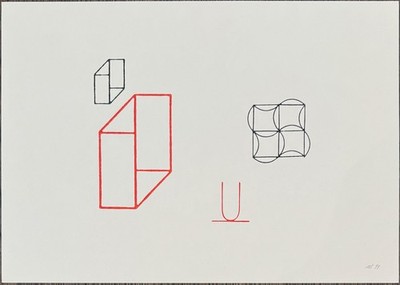 Michel Sauer, Untitled 2, Zinc Stamp Print, 1991, Hand Signed and Dated