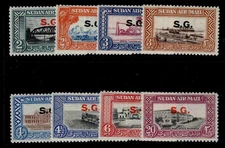 SUDAN GVI SG O59-O66, 1950 OFFICIAL complete set, NH MINT. Cat £35.