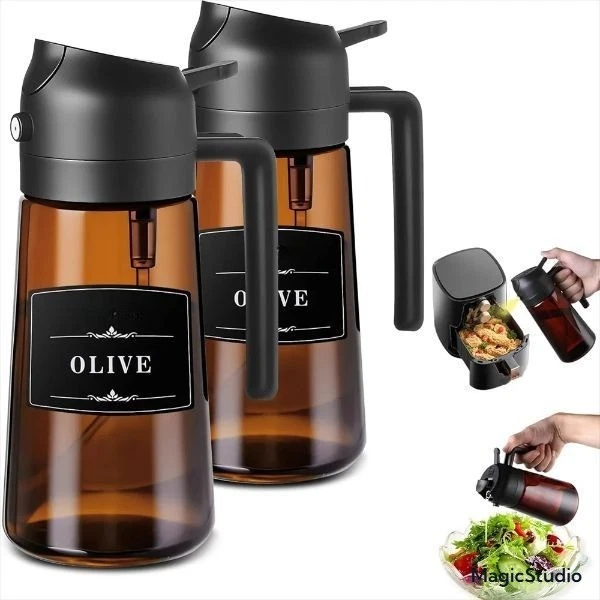Oil Sprayer & Pourer Bottle Kitchen Cooking Olive Oil Dispenser
Opens in a new window or tab