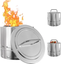 Fire Pit Lid for Solo Stove Bonfire 2.0, 19.5 Inch 304 Stainless Steel Fire Pits