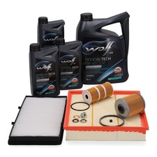 Filterset 4-tlg + 8L WOLF 0W40 C3 SP für OPEL VIVARO A RENAULT TRAFIC 2 2.0D