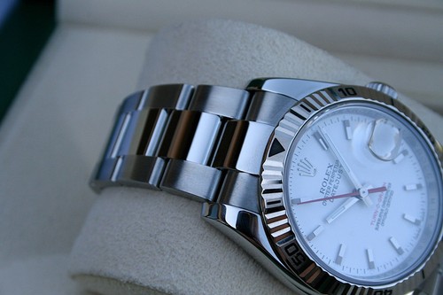 ROLEX 116264 TURN-O-GRAPH WATCH WHITE DIAL - Picture 3 of 10