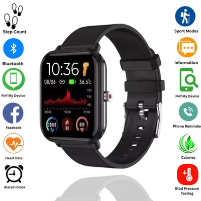 SFK Smart Watch Men Women Fitness Tracker Blood Pressure Heart Rate Sport Watches UK