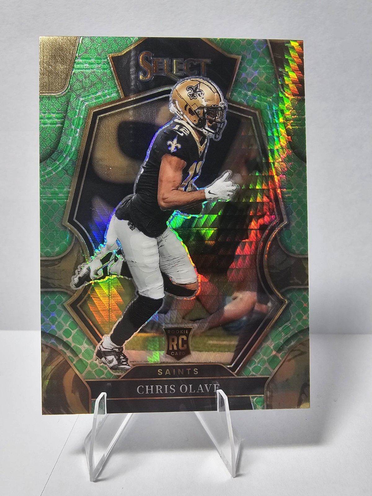 2022 Panini Select - Premier Level Chris Olave #170 Dragon Scale Prizm /89 (RC)