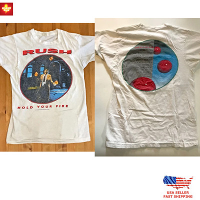 Trending Vintage RUSH Hold Your Fire Tour T-shirt Adult Size S to 5XL