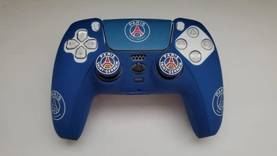 Coque PSG pour PS5 DualSense Silicone Antidérapante Protection Manette Grip - Photo 1/4