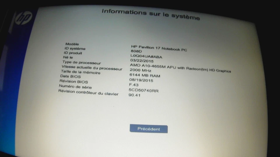 HP Pavilion dv7-4051nr 17,3 pulgadas necesita batería Foto 2 de 4