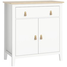 HOMCOM Sideboard with Drawer, Adjustable Shelf for Living Room, White