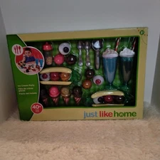 2015 Toys R Us Just Like Home Ice Cream Party Play Food Set NIB