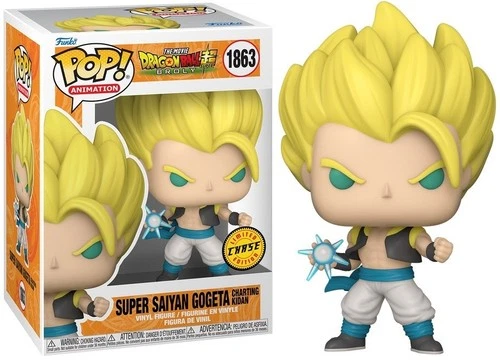 Funko Pop! Super Saiyan Gogeta Charting Kidan Chase #1863 con protector dañado