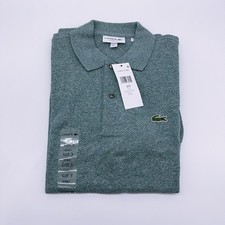 Lacoste Men's Classic Fit L1264 Heathered Polo Shirt Green Size 3 Small NWT